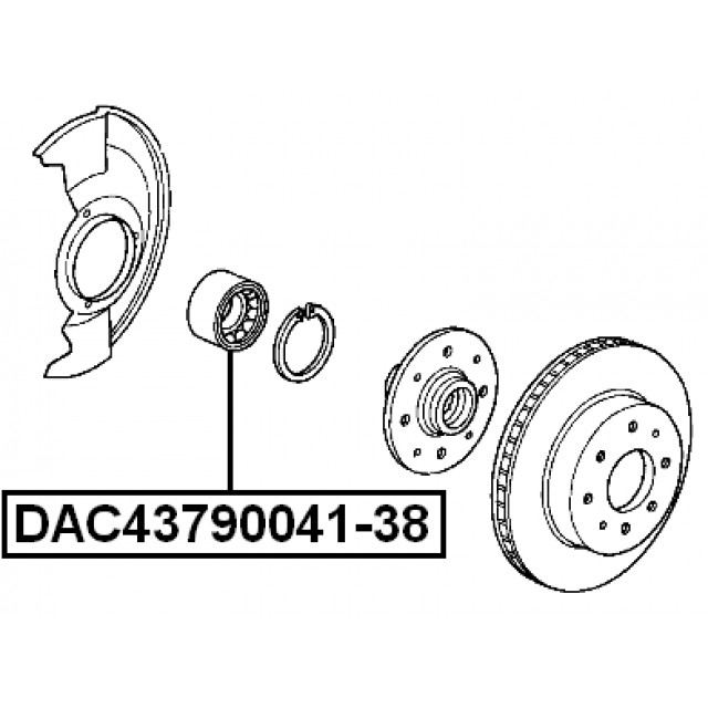 Подшипник передней ступицы FEBEST DAC43790041-38 preview 2