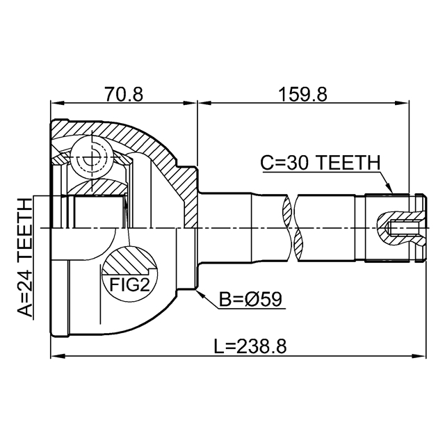 ШРУС наружный FEBEST 0110-057 preview 2
