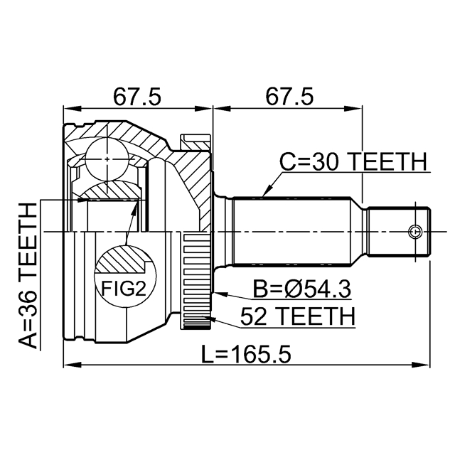 ШРУС наружный FEBEST 1210-SFCLA52 preview 2