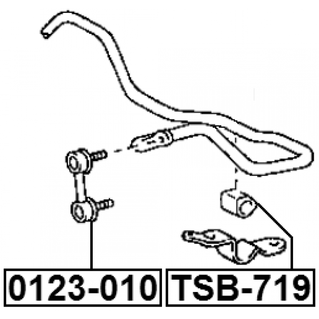 0123010_тяга стабилизатора переднего!Toyota Corolla 96-02 preview 2