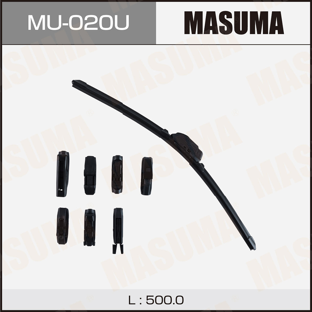 Щетка стеклоочистителя 500 мм бескаркасная 1 шт MASUMA Nano Graphite MU-020U preview 1 Щетка стеклоочистителя 500 мм бескаркасная 1 шт MASUMA Nano Graphite MU-020U preview 1