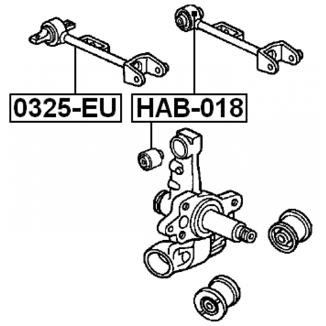 0325EU_рычаг задней подвески !верхний Honda Civic all 01> preview 2