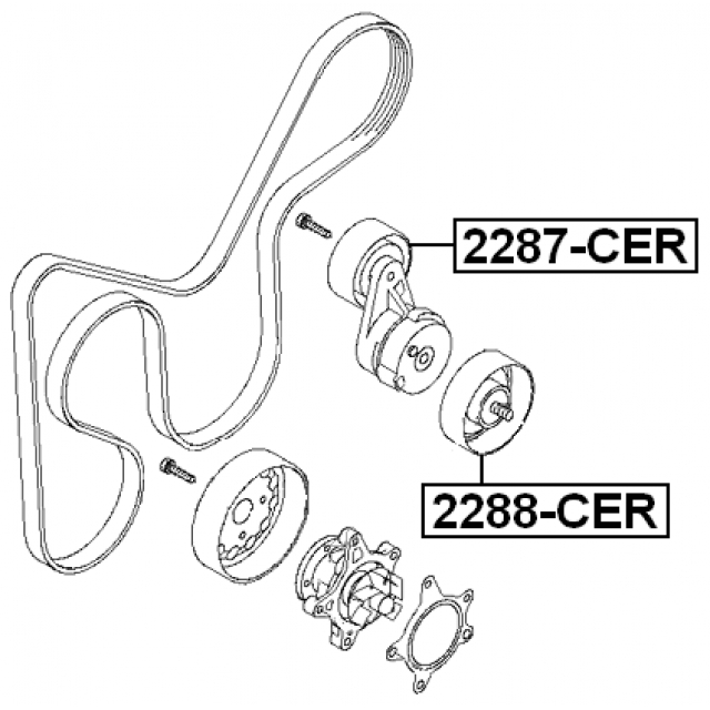 Ролик-натяжитель ручейкового ремня FEBEST 2287-CER preview 2