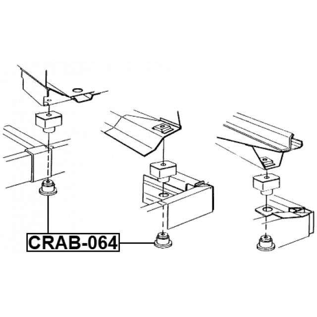 Сайлентблок подрамника FEBEST CRAB-064 preview 2 Сайлентблок подрамника FEBEST CRAB-064 preview 2