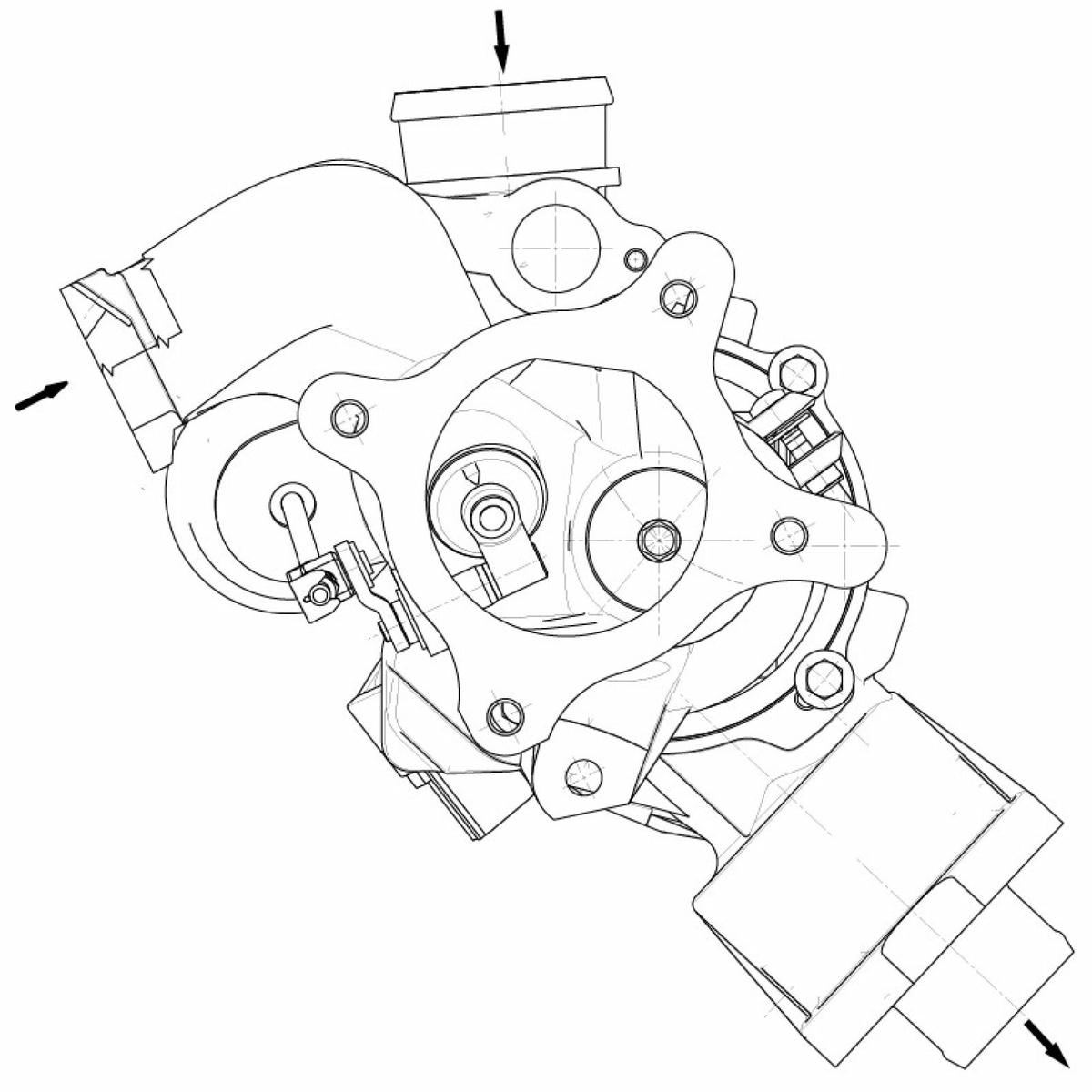 Турбокомпрессор для а/м Audi A4 (07-)/A5 (09-) 1.8T (CDHACABB) (тип K03) (LAT 1855) preview 6