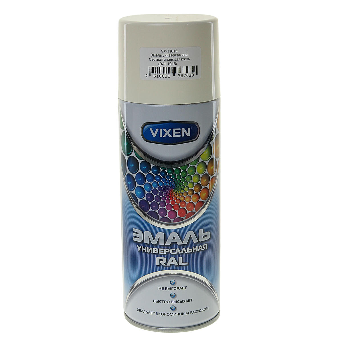 Эмаль универсальная VIXEN св. слоновая кость (RAL 11015), аэрозоль 520 мл preview 1