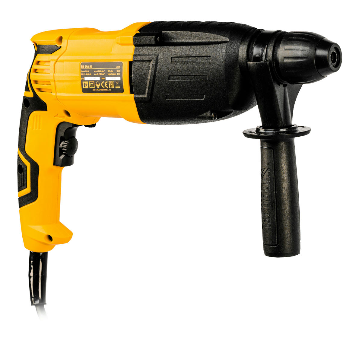 DENZEL 26605 Перфоратор электрический RH-750-24, SDS-plus, 750 Вт, 2,5 Дж, 3 реж. preview 2