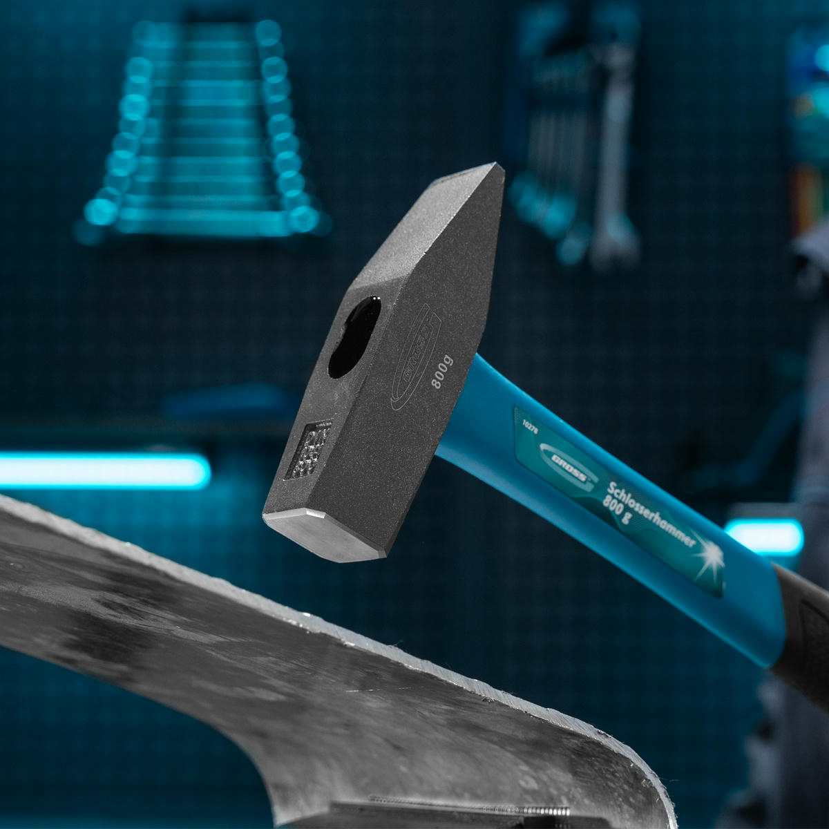 Молоток 800г квадратный боек, фибергласовая обрезиненная рукоятка GROSS preview 6