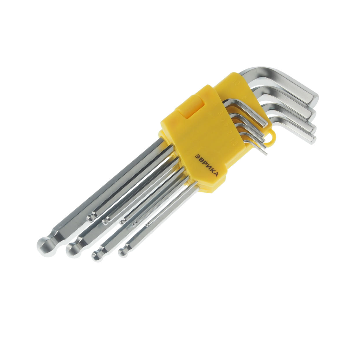 Набор ключей шестигранных Г-образных удлиненных с шаром 1.5-10мм 9пр. ЭВРИКА preview 1