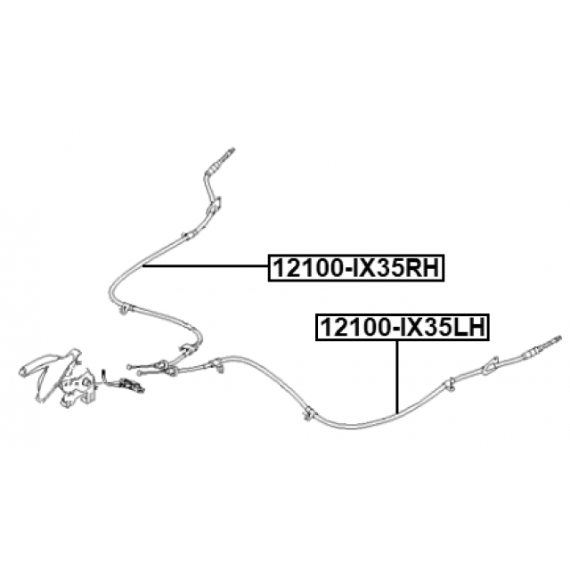 12100-IX35LH_трос стояночного тормоза! левый Hyundai IX35/Tucson 09> preview 2
