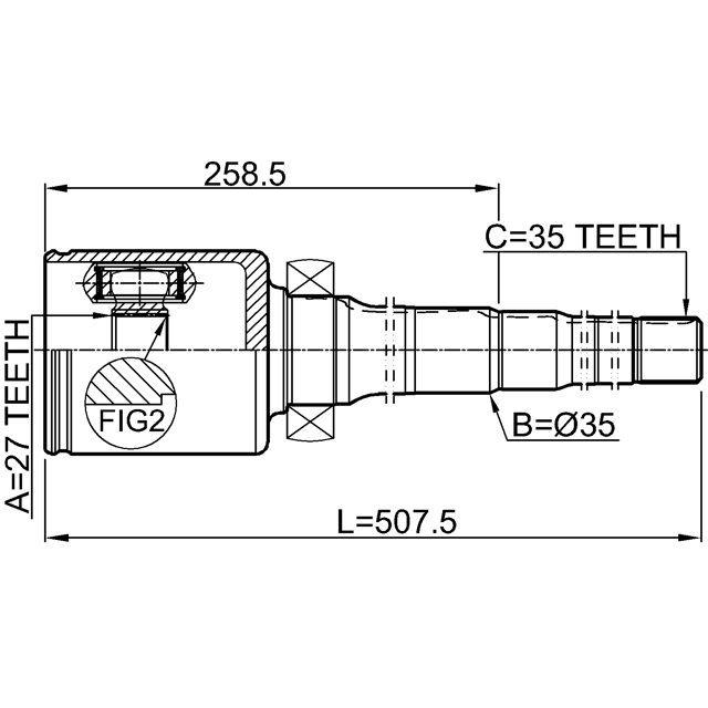 Шрус внутренний 27X35X35 preview 2