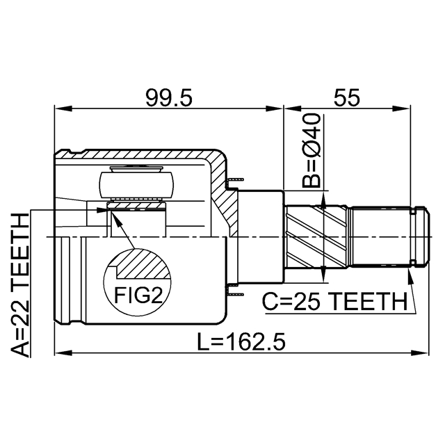 ШРУС внутренний FEBEST 0211-B10ATRH preview 2