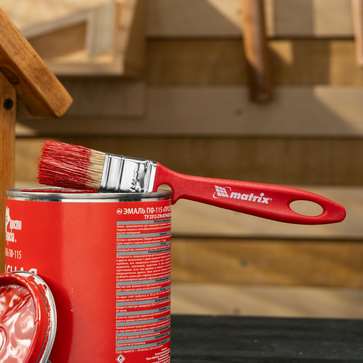 Кисть флейцевая ЭМАЛИ 25x10 мм MATRIX 83350 preview 1