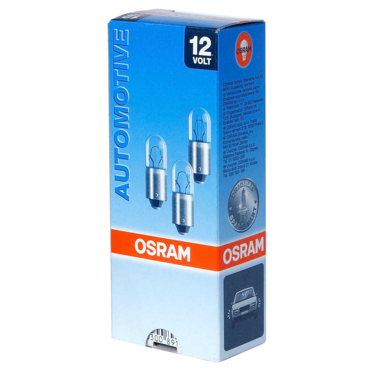 Лампа 12V 2W BA9s OSRAM ORIGINAL LINE 1 шт. картон 3796 preview 1