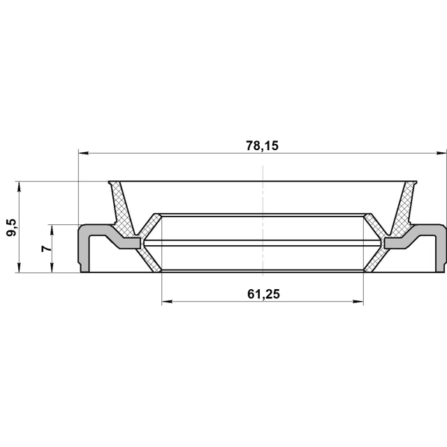 Сальник привода 61.25x78.15x7x9.5 preview 2