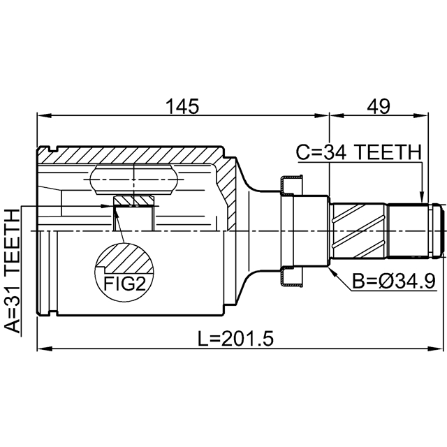 ШРУС внутренний передний FEBEST 1011-J300RH preview 2 ШРУС внутренний передний FEBEST 1011-J300RH preview 2