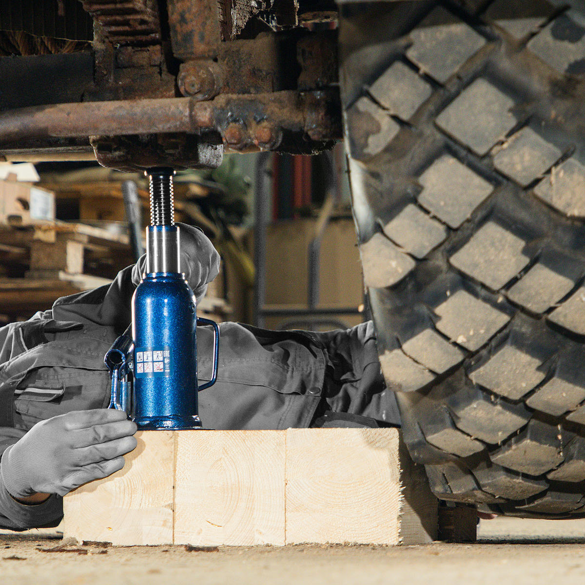 Домкрат бутылочный 12т гидравлический подъем 227-457 ммSTELS preview 1