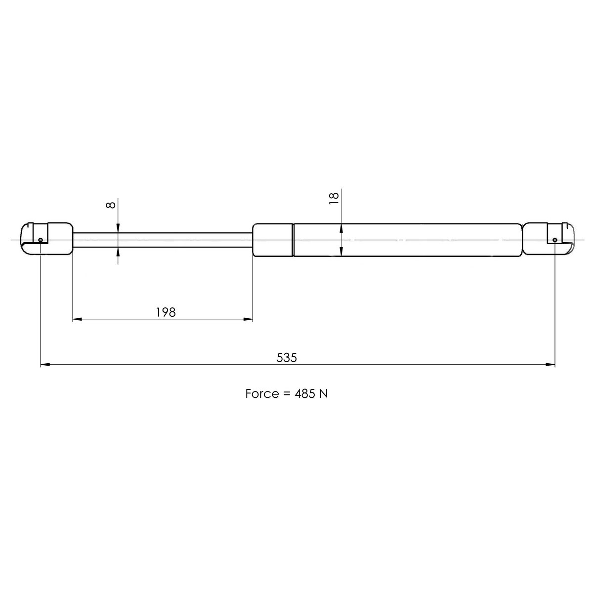Газовый упор багажника TRIALLI GS 1022 preview 2