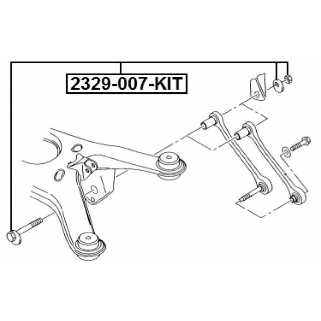 Болт с эксцентриком ремкомплект AUDI A8 (D3/4E) 2002-2010 FEBEST 2329-007-KIT preview 2