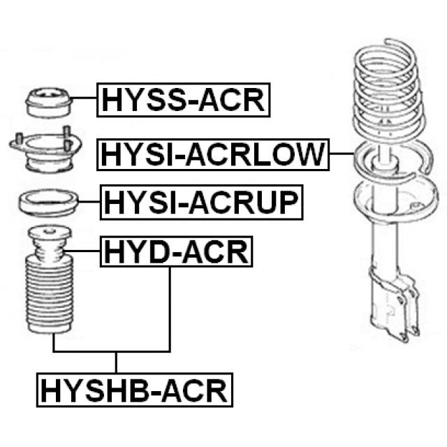 Пыльник с отбойником FEBEST HYSHB-ACR preview 2