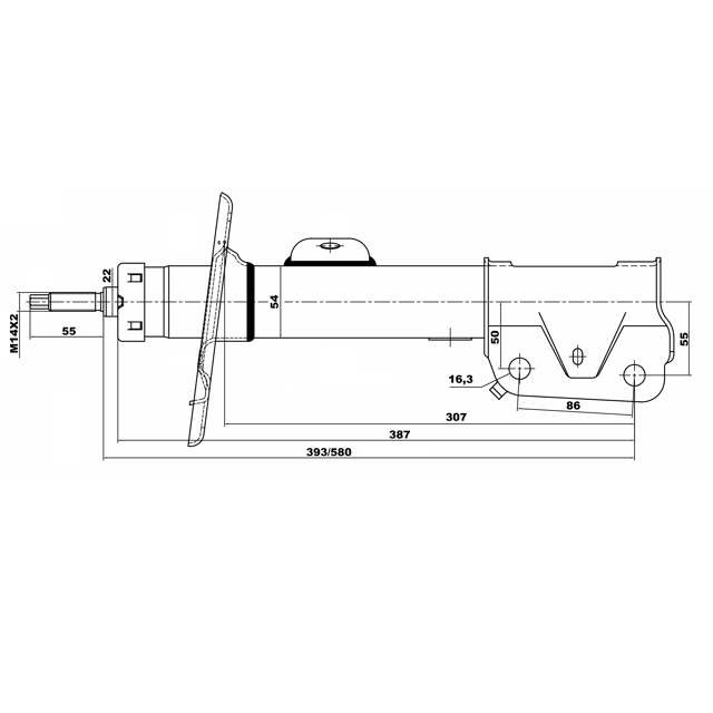 Амортизатор передний R FORD EXPLORER 2011- FEBEST 21110-004FR preview 2