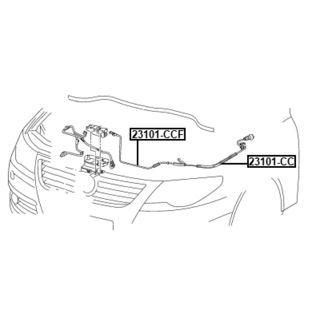 Трос привода открывания замка капота VOLKSWAGEN CC 2012-2017 FEBEST 23101-CCF preview 2 Трос привода открывания замка капота VOLKSWAGEN CC 2012-2017 FEBEST 23101-CCF preview 2