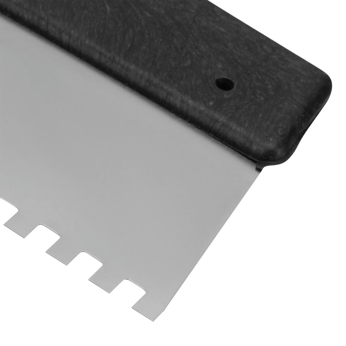 Шпатель из нержавеющей стали, 150 мм, зуб 8x8 мм, пластмассовая ручка СИБРТЕХ 85471 preview 4