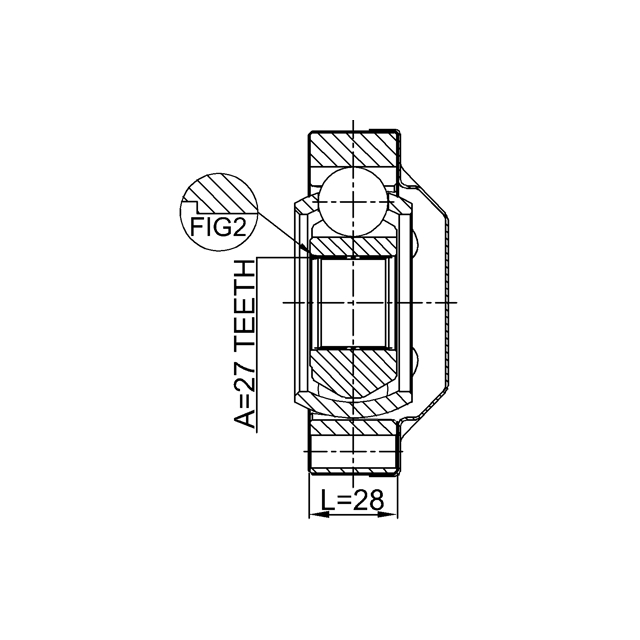 Шрус внутренний задний 27x94 preview 2