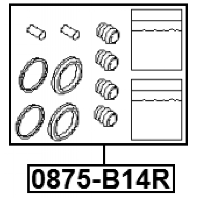 Ремкомплект суппорта тормозного заднего SUBARU IMPREZA G12 2007-2011 FEBEST 0875-B14R preview 2