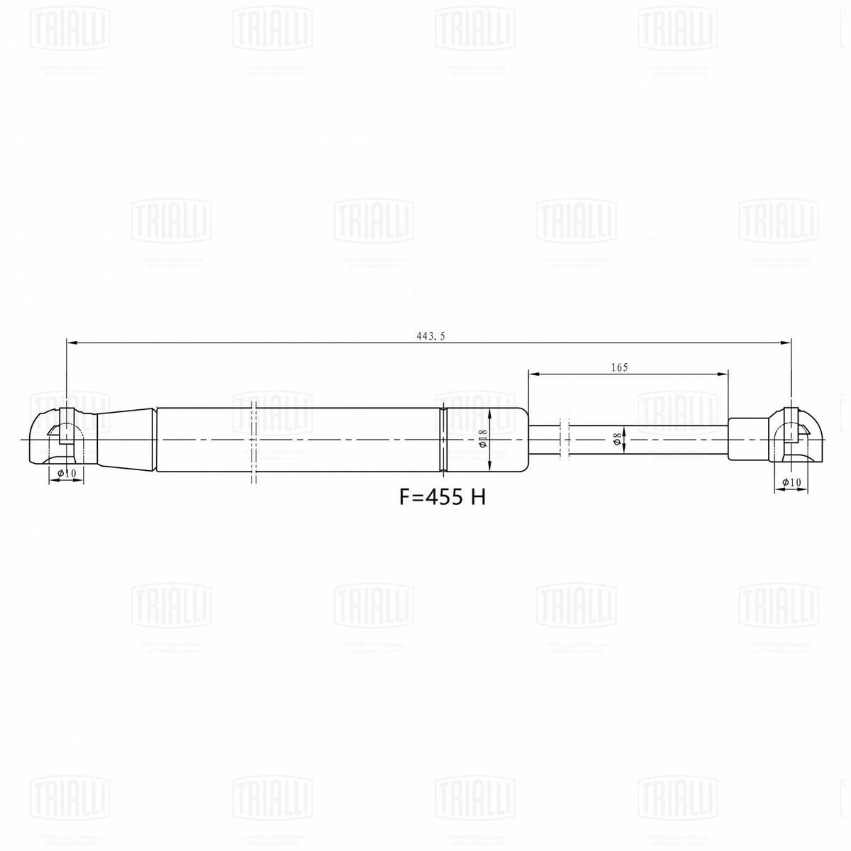 Упор газовый (амортизатор) для а/м Toyota Auris (07-) (крышки багажника) (GS 1901) preview 3