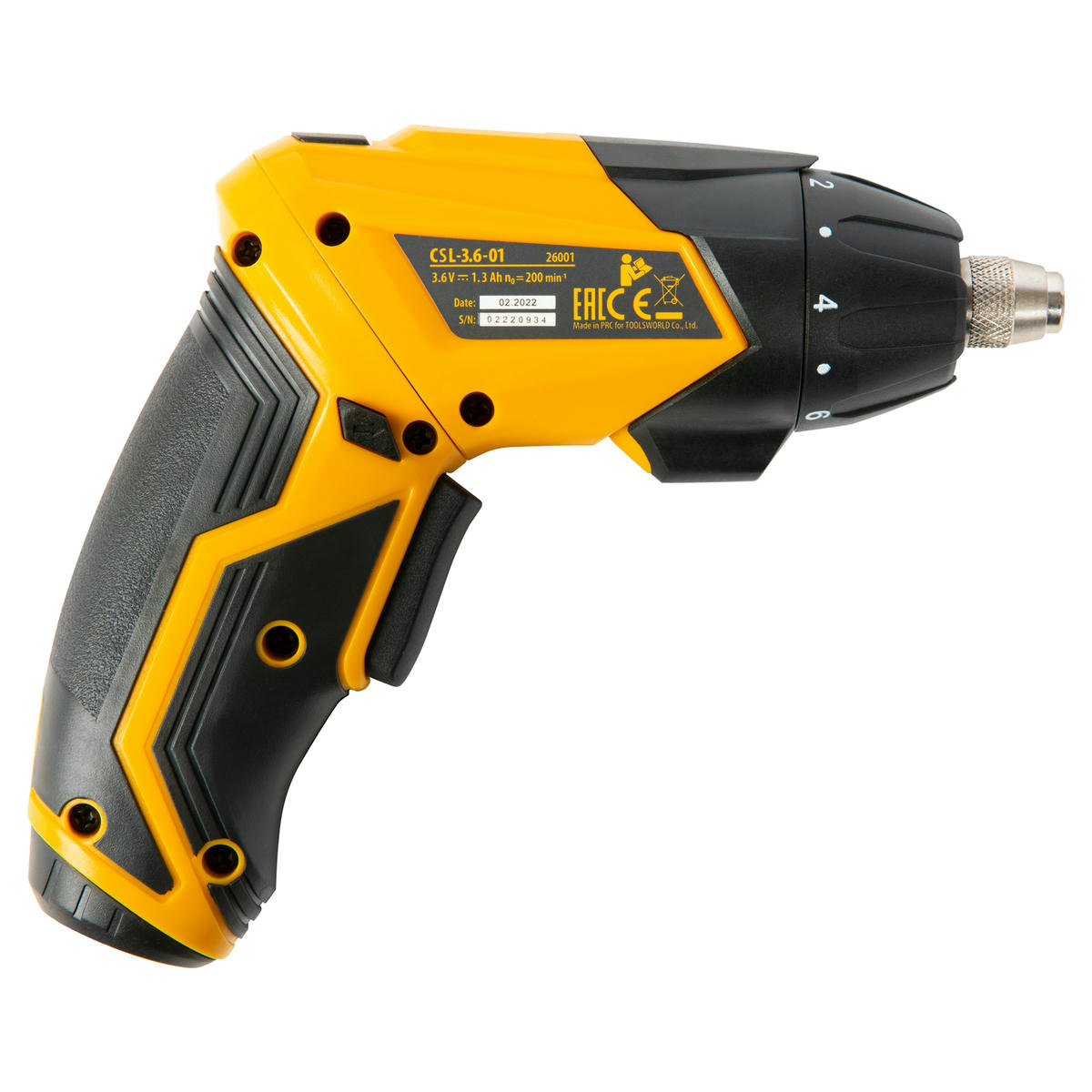 Отвертка аккумуляторная CSL-3,6-01, 3,6В, 1,3Ач, с аксессуарами Denzel preview 3