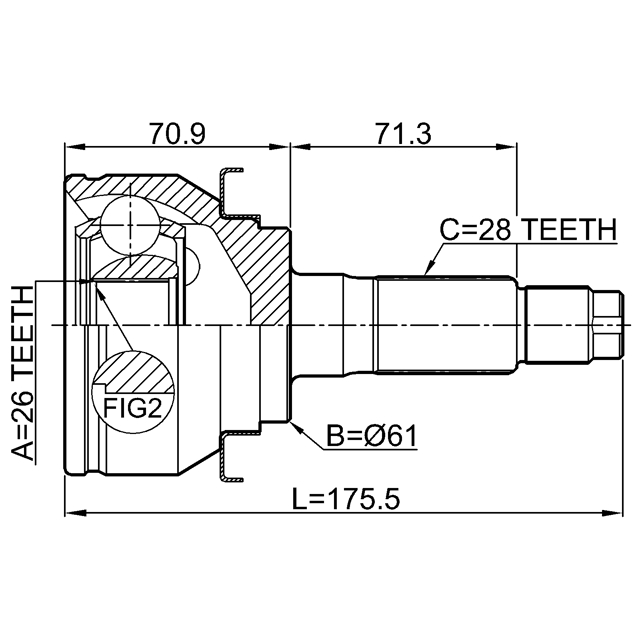 2110-TKE_ШРУС внутренний левый к-кт! 27x50x24 Toyota Camry 06-11 preview 2