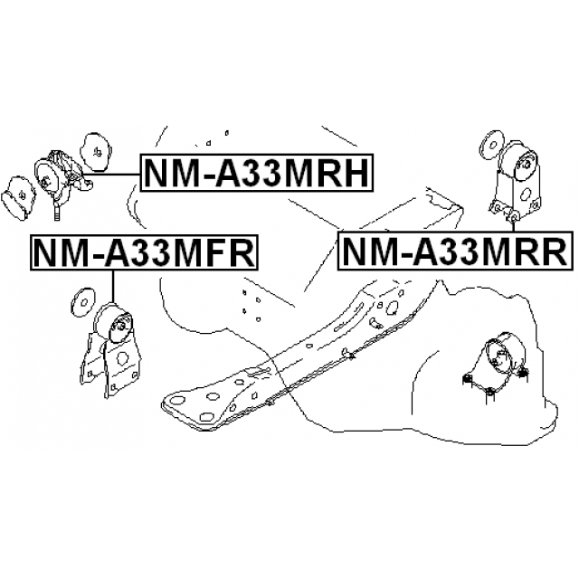 Опора двигателя задняя NISSAN MAXIMA/CEFIRO A32 1994-2000 NM-A33MRR preview 2 Опора двигателя задняя NISSAN MAXIMA/CEFIRO A32 1994-2000 NM-A33MRR preview 2
