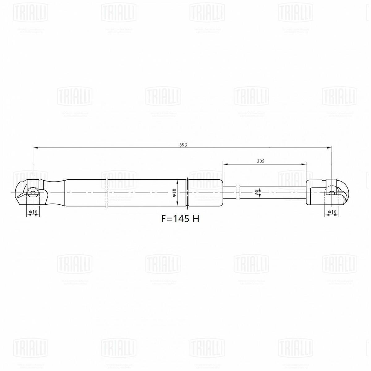 Упор газовый (амортизатор) для а/м Toyota Camry (06-) (капота) (GS 1902) preview 3