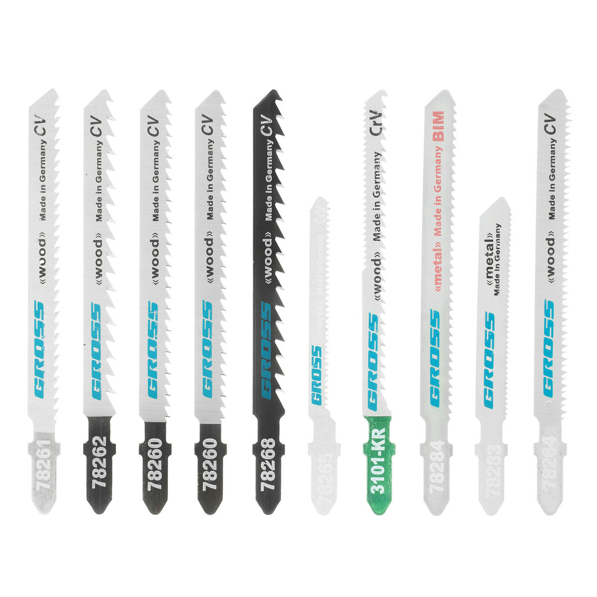 Набор полотен для электролобзика универсальный, 10шт., Profi, пластиковый кейс // GROSS preview 1