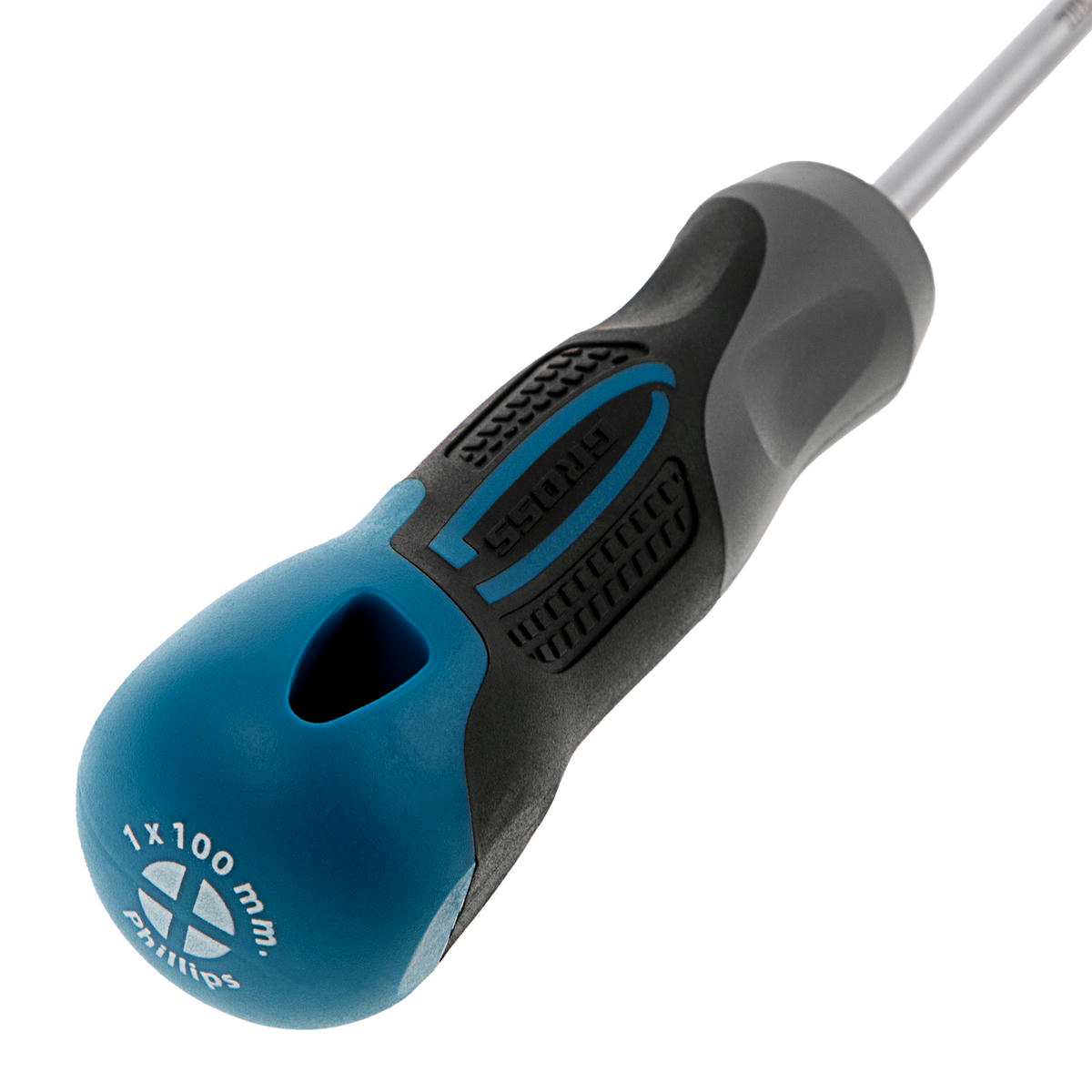 Отвертка PH1 x 100мм, S2, трехкомпонентная ручка GROSS preview 2