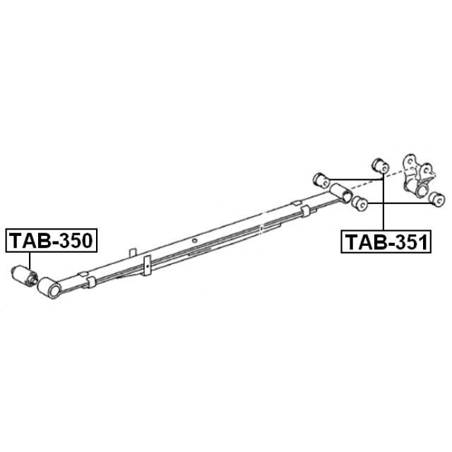 Сайлентблок задней подвески FEBEST TAB351 preview 2