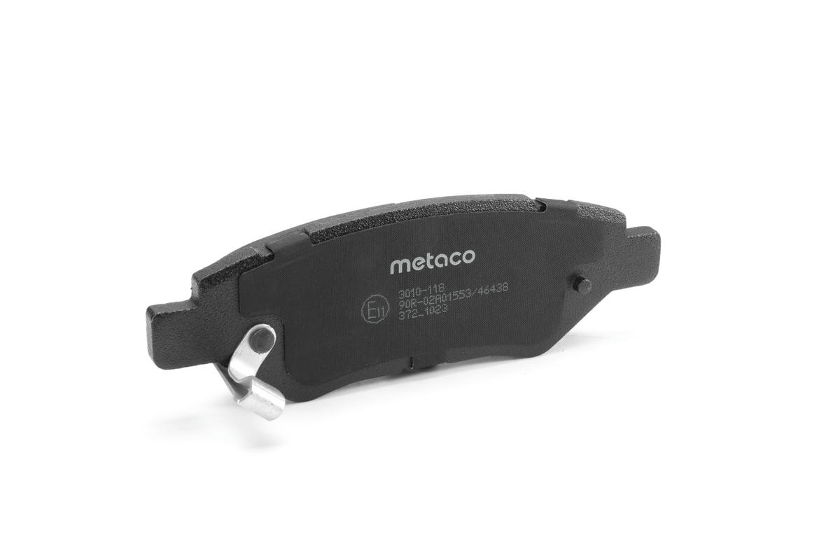 Колодки тормозные задние дисковые к-кт metaco 3010-118 preview 4