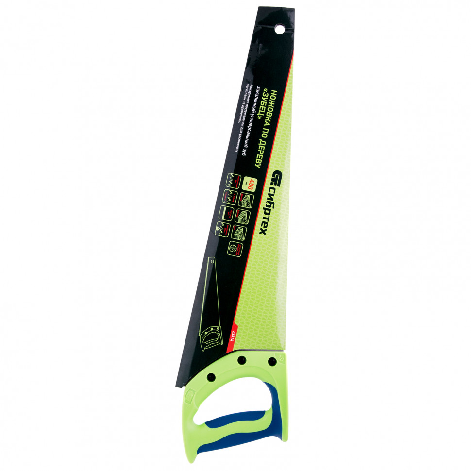 Ножовка по дереву "Зубец", 450 мм, 7-8 TPI, зуб 3D, каленый зуб, 2-х компонентная рукоятка// Сибртех preview 4