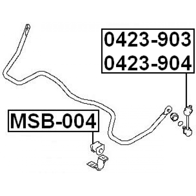 Тяга стабилизатора задн правая MITSUBISHI PAJERO 06- 0423-904 preview 2