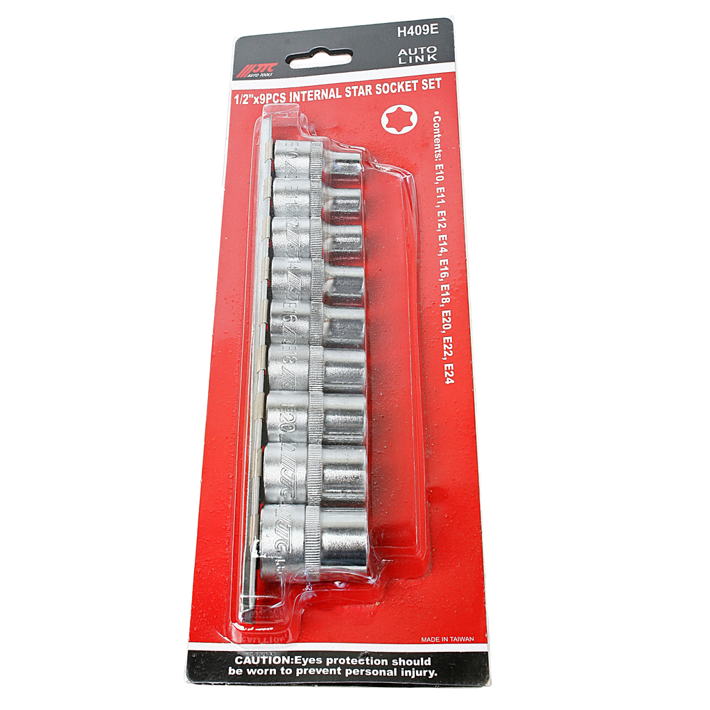 Набор головок TORX 1/2" E10-E24, 9 пр. JTC preview 1