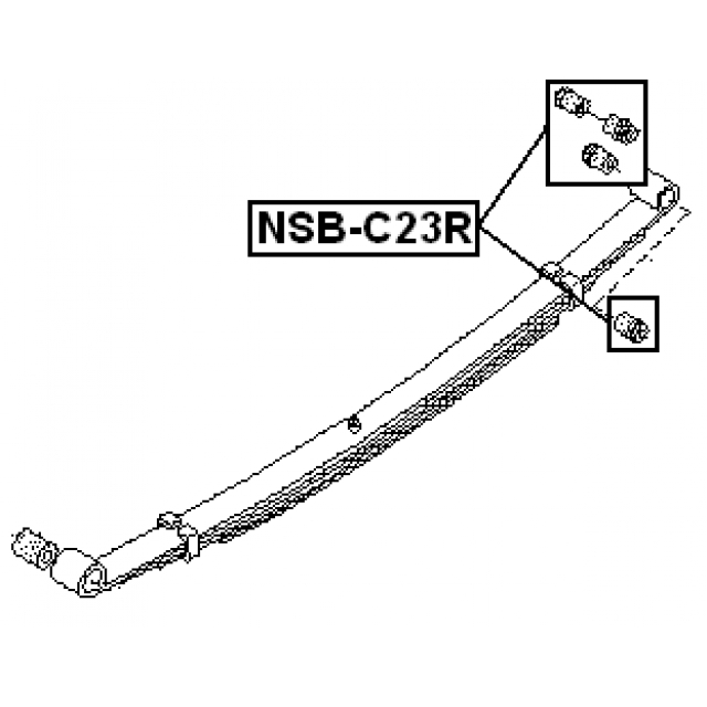 Втулка задней рессоры FEBEST NSB-C23R preview 2