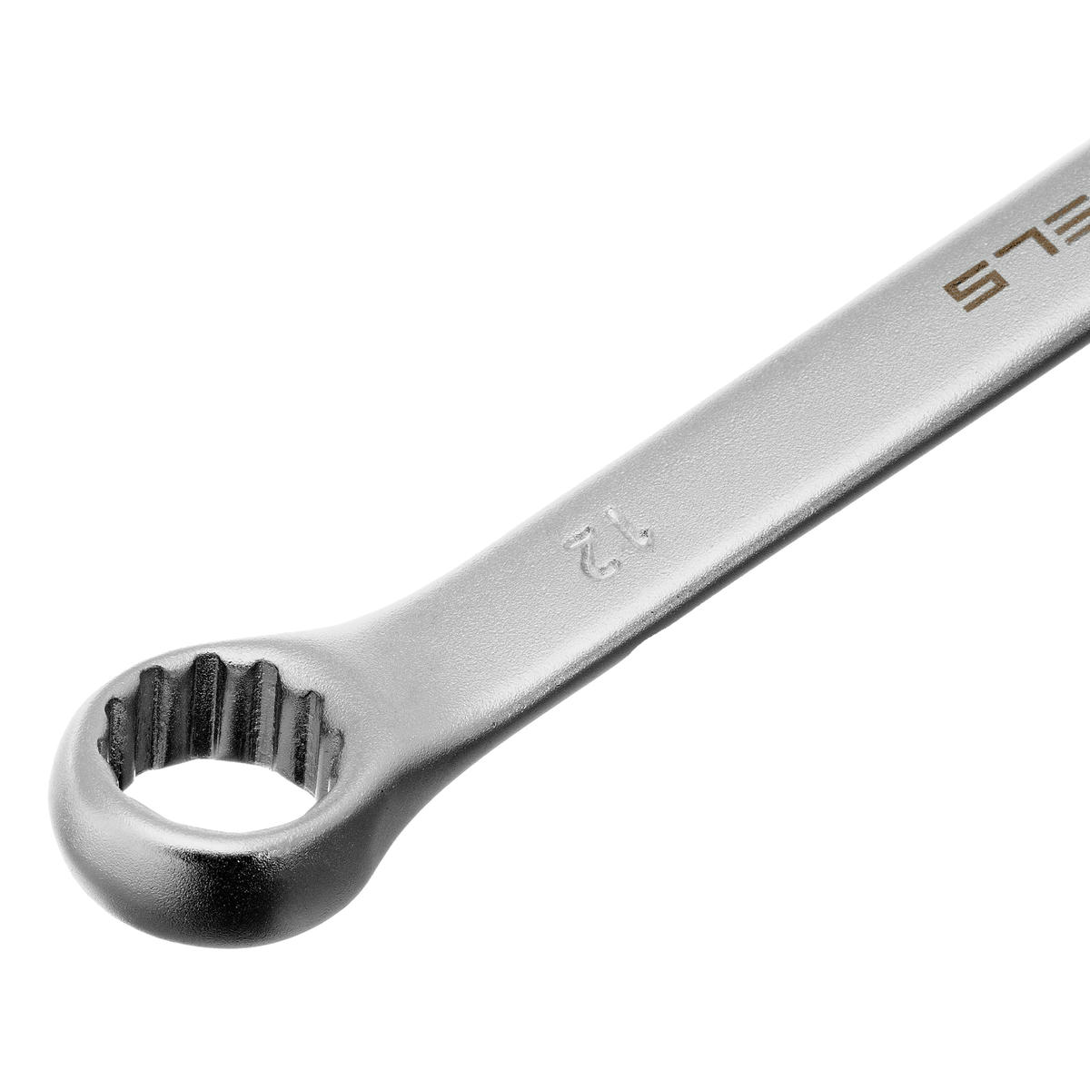 Ключ комбинированный 12 мм, CrV, матовый хром// STELS preview 4