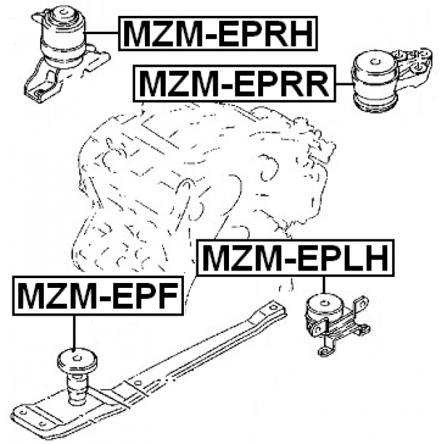 Опора двигателя задняя FEBEST MZM-EPRR preview 2