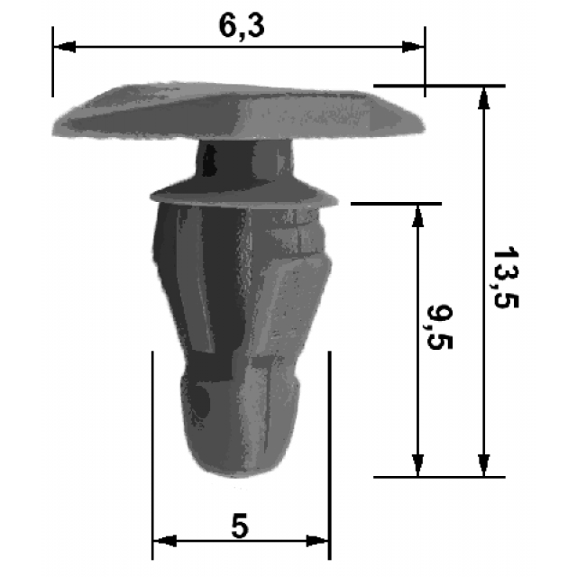 Клипса NISSAN MURANO Z50, PRIMERA P11/P12 88570-023 preview 2