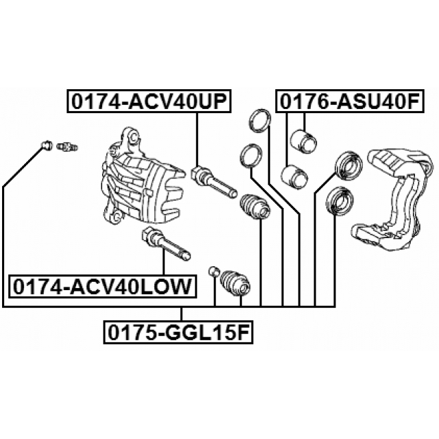 Ремкомплект суппорта тормозного переднего LEXUS RX270/350/450H AGL10,GGL15,GYL1 2008.12- FEBEST 0175-GGL15F preview 2