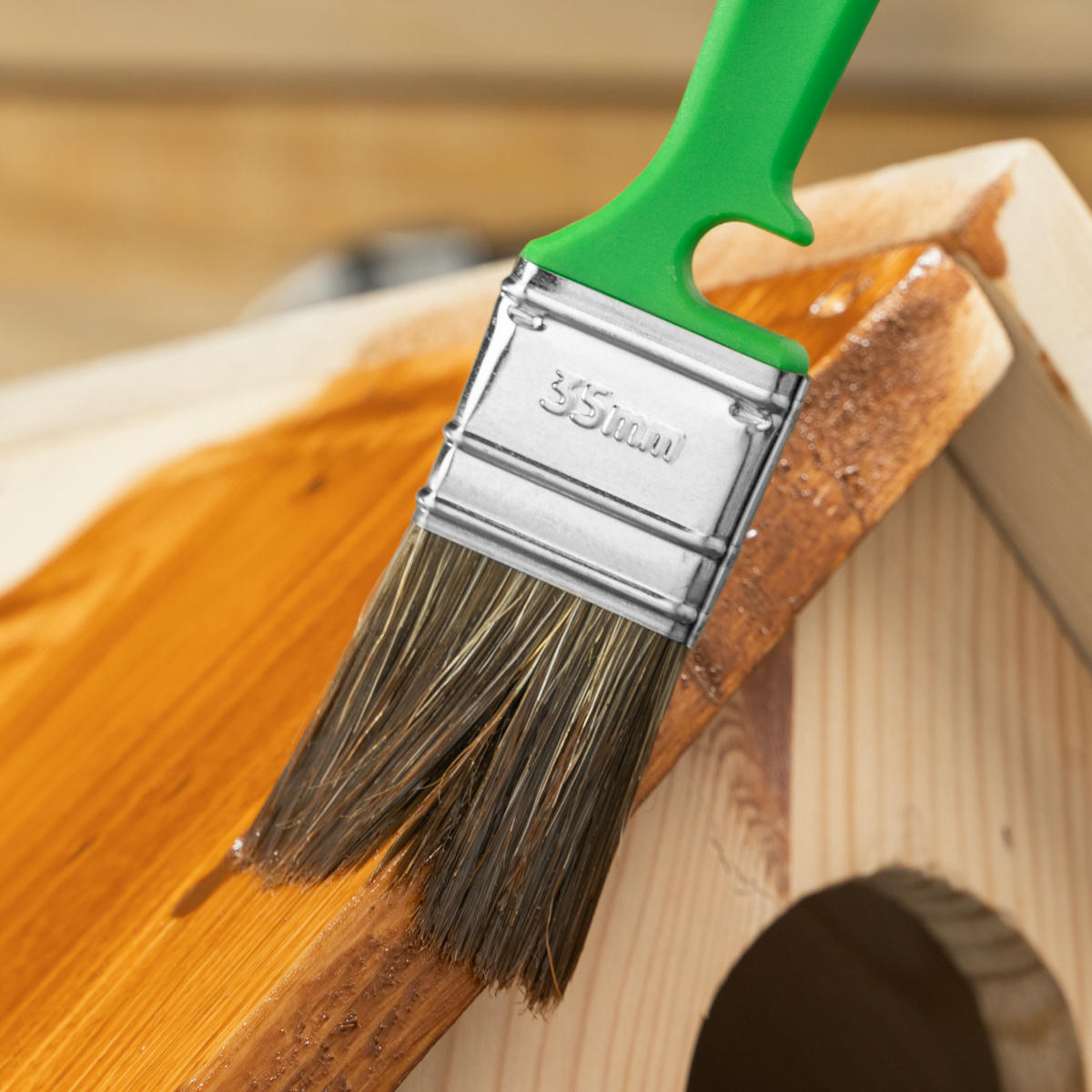 Кисть флейцевая "РАБОТЫ ПО ДЕРЕВУ"  35*10мм Color Line MATRIX preview 7