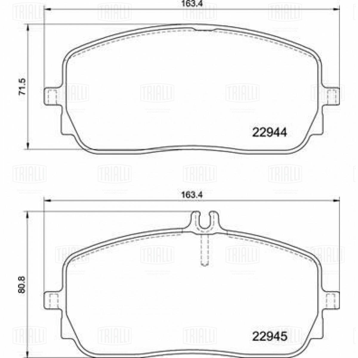 Колодки торм. для а/м Mercedes A (V177) (18-)/CLA (C118) (19-) диск. перед. TRIALLI PF 2245 preview 3