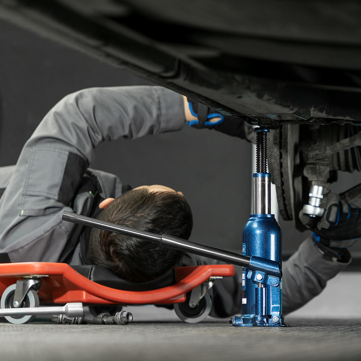 Домкрат бутылочный 5т гидравлический подъем 207-404мм STELS preview 1