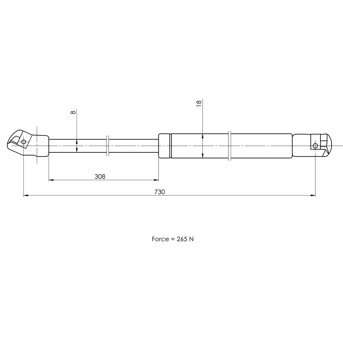 Газовый упор капота TRIALLI GS 1813 preview 2